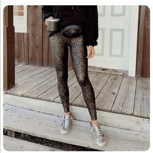 SPANX Faux Leather Leopard Legging